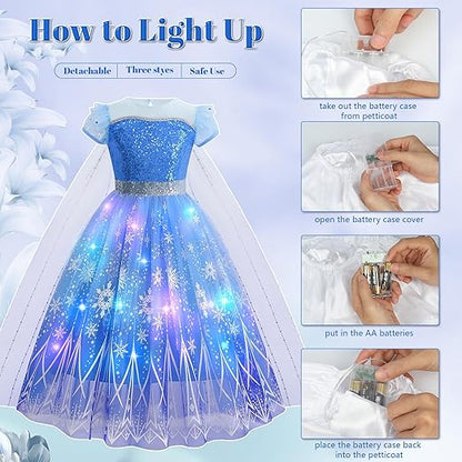 Queen Elsa Light Up Costume